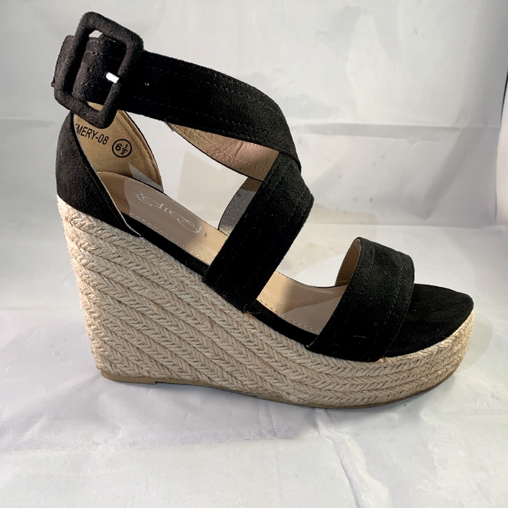 Black high top wedges!